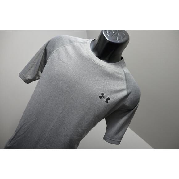 Under Armour Gym Shirt HeatGear Loose Performance Gray Athletic Mens Sz Medium - Picture 4 of 9